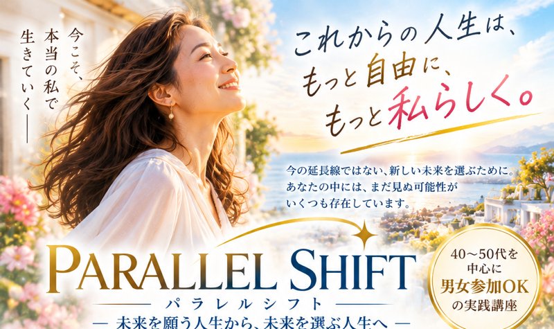 PARALLEL SHIFT パラレルシフト ― 未来を願う人生から、未来を選ぶ人生へ ―